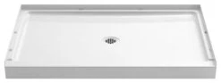 Sterling Guard+ Shower Base With Center Drain, White