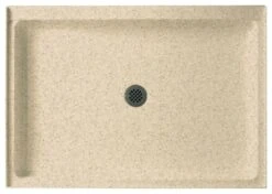 Swan 48.375x34.188x5.5 Solid Surface Shower Base, Bermuda Sand