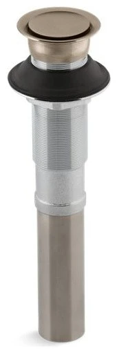 Kohler Pop-Up Clicker Drain Without Overflow, Vibrant Brushed Bronze