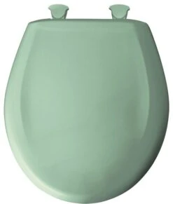 Round Plastic Toilet Seat With Whisper Close, Sea Green
