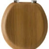 Bemis Round Wood Toilet Seat, Oak