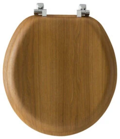Bemis Round Wood Toilet Seat, Oak