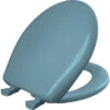 Bemis Plastic Round Slow-Close Toilet Seat, Regency Blue
