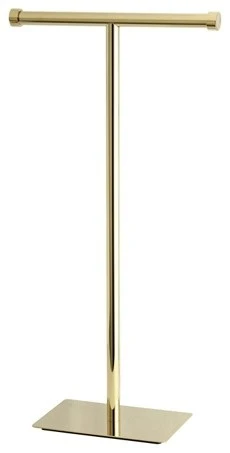 Kingston Brass Freestanding Toilet Paper Stand, Polished Brass