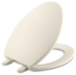 Kohler Brevia With Quick-Release Hinges Elongated Toilet Seat, Almond