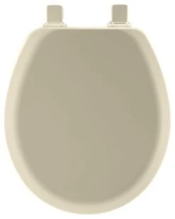 Mayfair 41EC-006 Round Molded Wood Toilet Seat W/Easy-Clean & Change Hinge, Bone