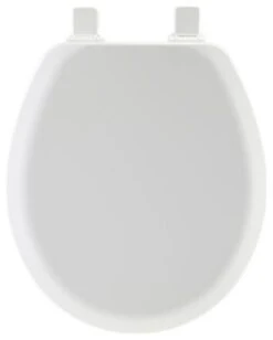 Mayfair® 41EC-000 Round Molded Wood Toilet Seat W/ Easy-Clean® Hinges, White