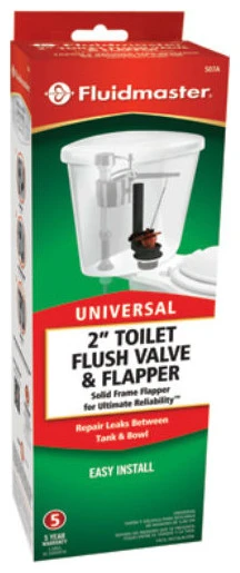Fluidmaster 507AP7 Toilet Flush Valve & Flapper, Black