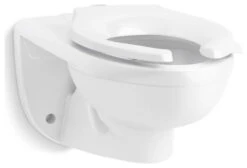 Kohler Kingston Ultra Wall-Mounted Top Spud Flushometer Bowl, White