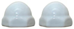 Case Replacement Ceramic Toilet Bolt Caps Set Of 2 White