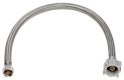 Homewerks 7233-12-38-2 Stainless Steel Toilet Connector, 3/8"COMP X 7/8"BC X 12"