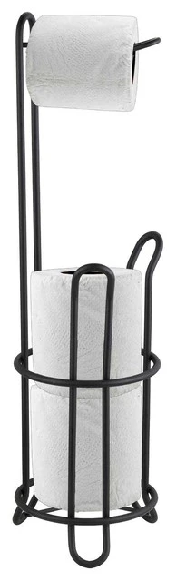 Home Basics Black Toilet Paper Holder