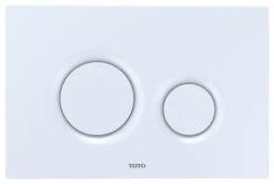 Toto YT930 Dual Button Push Plate With Round Buttons For In Wall Tank Systems (