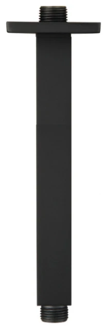 Isenberg 8" Square Ceiling Mount Shower Arm, Matte Black