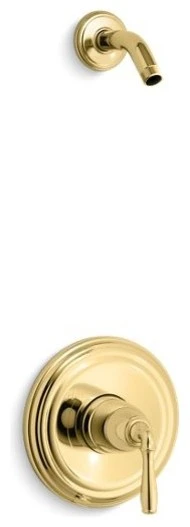 Kohler Devonshire Shower Valve Trim, Less Showerhead, Vibrant Polished Brass
