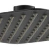 Aqua Piazza 8" Super Slim Square Rain Shower Head, Matte Black Finish
