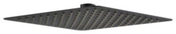 Aqua Piazza 8" Super Slim Square Rain Shower Head, Matte Black Finish