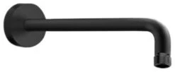 Matte Black Brass 12 Inch Shower Arm With Flange