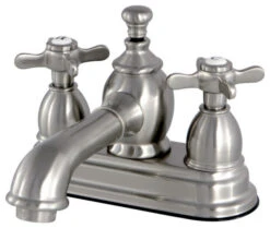 4" Centerset Lavatory Faucet With Brass Pop-Up, SN