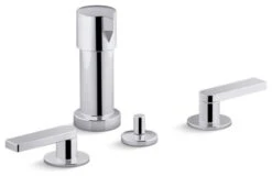Kohler Composed Widespread Bidet Faucet With Lever Handles, Polished Chrome