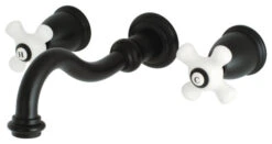 KS3020PX Two-Handle Wall Mount Tub Faucet, Matte Black