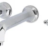 KS4021AL 2-Handle Wall Mount Tub Faucet, Polished Chrome