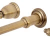Kingston Brass Two-Handle Wall Mount Bathroom Faucet, Antique Brass
