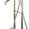 Kingston Freestanding Tub Faucet,Supply Line & Stop Valve, Polished Nickel
