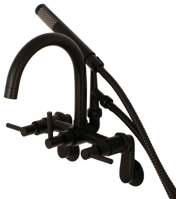 Aqua Vintage Concord Wall-Mount Clawfoot Tub Faucets In Matte Black AE8150DL 1 Aqua Vintage Concord Wall-Mount Clawfoot Tub Faucets In Matte Black AE8150DL