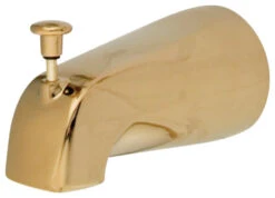 Kingston Brass 5-1/4" Zinc Tub Spout With Diverter, Polished Brass