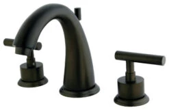 Kingston Brass Widespread Bathroom Faucet With Brass Pop-Up, Oil Rubbed Bronze