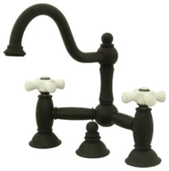 Kingston Brass Bridge Bathroom Faucets With Oil Rubbed Bronze KS3915PX