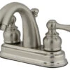 Kingston Brass 4" Centerset Bathroom Faucet W/Retail Pop-Up, Brushed Nickel