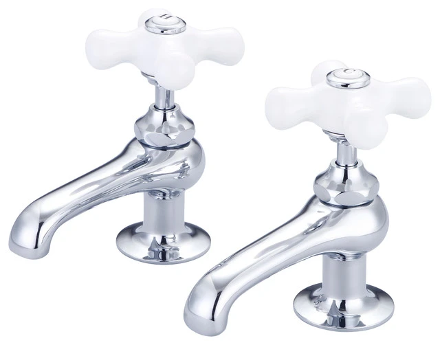Vintage Classic Basin Lavatory Faucet, Chrome, Cross Handles 1 Vintage Classic Basin Lavatory Faucet, Chrome, Cross Handles