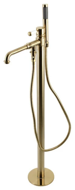 Kingston Brass Paris Freestanding Tub Faucets With Brushed Brass KS7037DPL