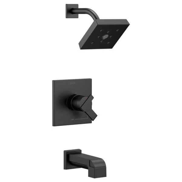 Delta Ara Monitor 17 Series H2Okinetic Tub & Shower Trim, Matte Black, T17467-BL 1 Delta Ara Monitor 17 Series H2Okinetic Tub & Shower Trim, Matte Black, T17467-BL