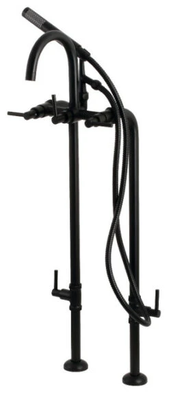 Aqua Vintage Concord Freestanding Tub Faucets In Matte Black Finish CCK8100DL