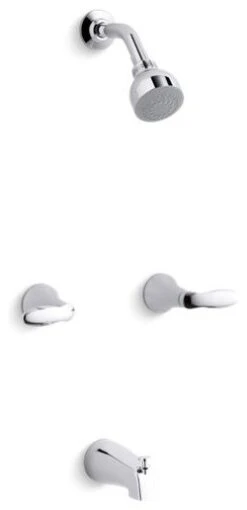 Kohler Coralais Bath/Shower Trim Sets & Slip-Fit Spout, Polished Chrome