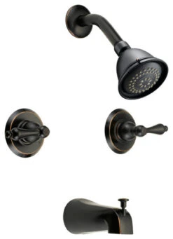 Oil Rubbed Bronze Tub/Shower Combo Faucet With Multi-Setting Shower Head