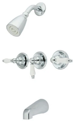 Kingston Brass KB231PL Tub And Shower Faucet, Polished Chrome