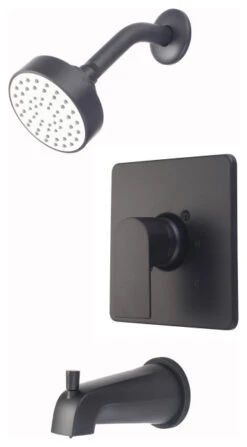 Single Handle Tub And Shower Trim Set, Matte Black