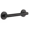 Delta BathSafety 12" Contemporary Decorative ADA Grab Bar, Matte Black, 41812-BL