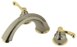 Kingston Brass KS8369FL Royale Roman Tub Faucet, Brushed Nickel/Polished Brass
