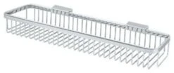 Deltana WBR1851 17-5/8" X 4-1/2" Solid Brass Wire Shower Basket - Chrome