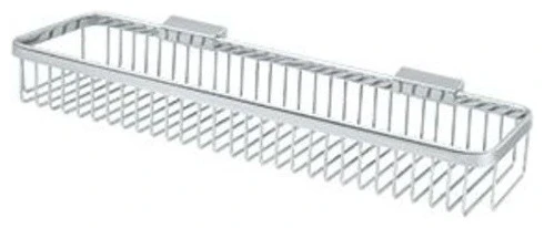 Deltana WBR1851 17-5/8" X 4-1/2" Solid Brass Wire Shower Basket - Chrome 1 Deltana WBR1851 17-5/8" X 4-1/2" Solid Brass Wire Shower Basket - Chrome