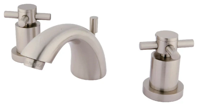 Kingston Brass Mini-Widespread Bathroom Faucet, Brushed Nickel 1 Kingston Brass Mini-Widespread Bathroom Faucet, Brushed Nickel