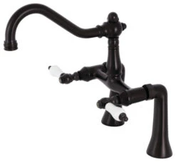 KS3235PL Deck Mount Clawfoot Tub Faucet, Oil Rubbed Bronze