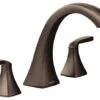 Moen Voss Oil Rubbed Bronze Two-Handle Roman Tub Faucet T693ORB