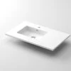 VIVA Stone 36" Left Sink Matte White - Solid Surface Countertop