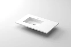 VIVA Stone 36" Left Sink Matte White - Solid Surface Countertop